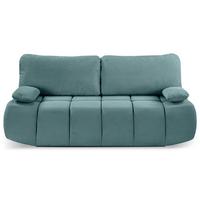 Schlafsofa Lauder Minttürkis B: 207cm - Schwarz/Minttürkis, Basics, Holz/Textil (207/93/105cm) - MID.YOU