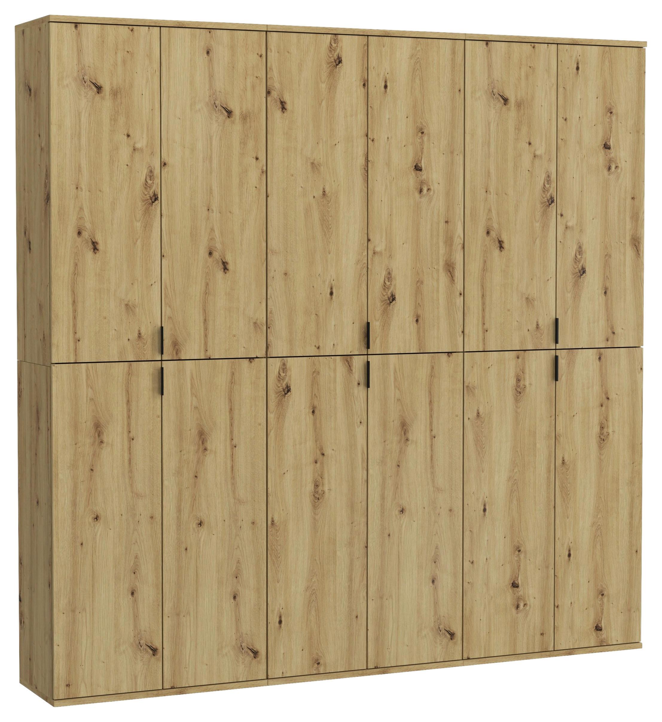 Garderobenschrank Projekt X Eiche Artisan B: 183 cm - KONVENTIONELL, Holzwerkstoff (183/193/34cm) - MID.YOU