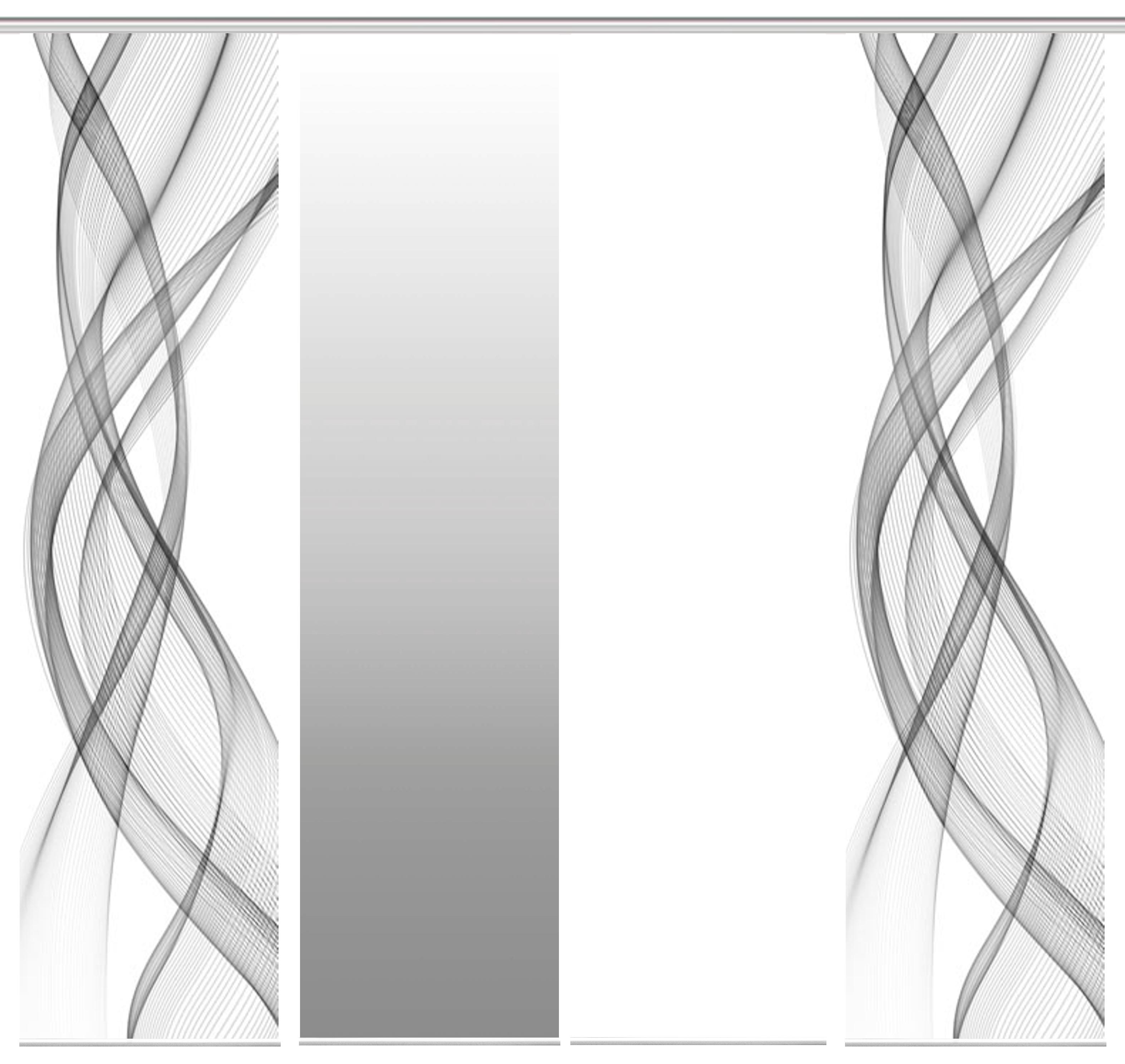 Blickdichte Flächenvorhänge im 4er-Set