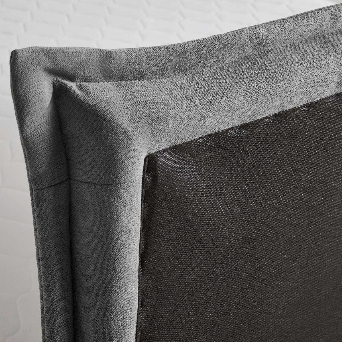 Posteľ boxspring s toperom, 180x200 cm, sivá - čierna/sivá, Modern, drevo/textil (180/200cm) - Bessagi Home