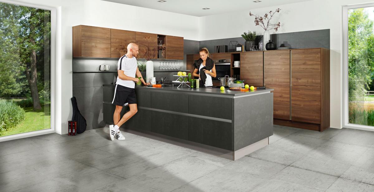 Beépíthető Konyha Base/plan - tölgyfa/antracit, Modern, faalapú anyag - Express