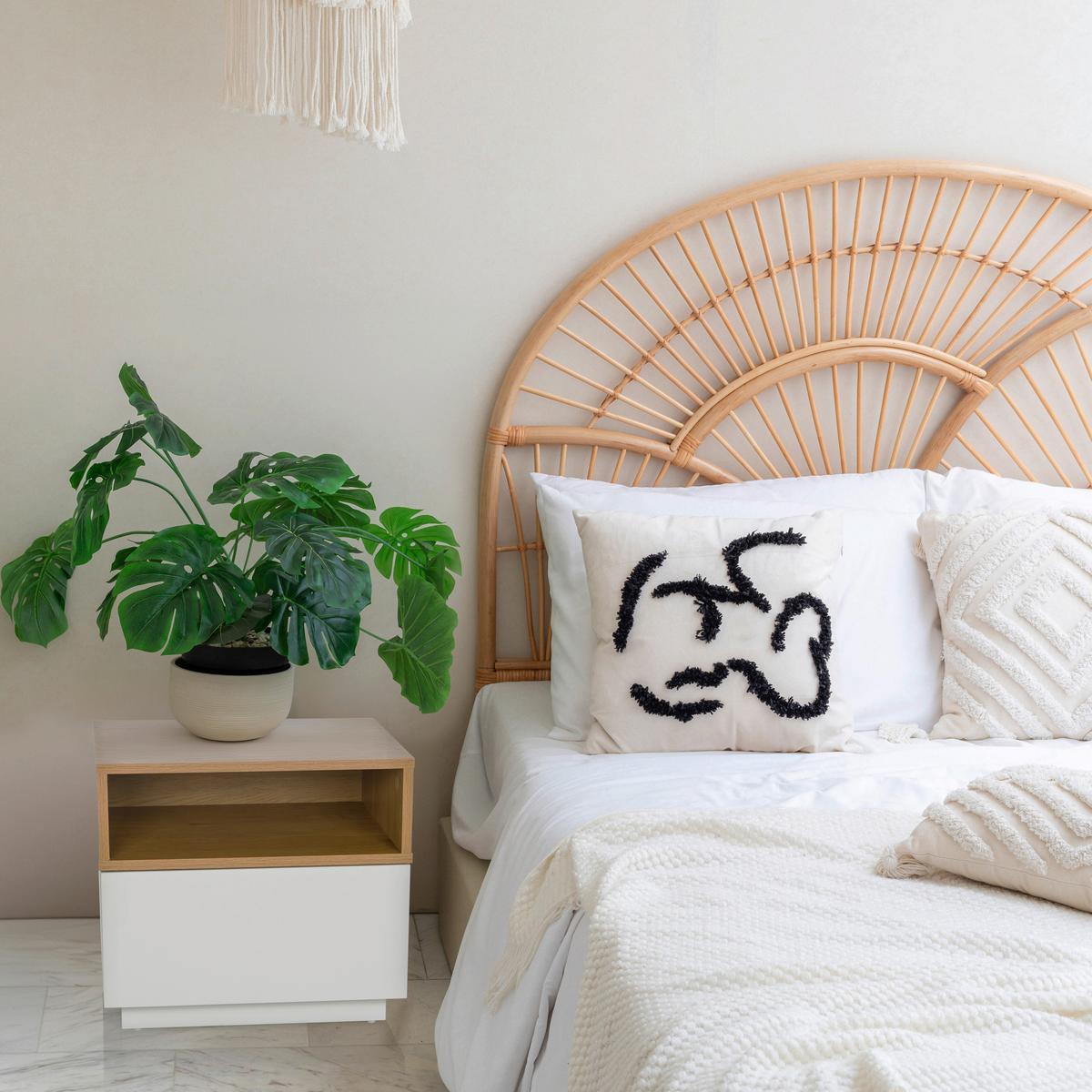 Beistelltisch Melmo Weiß/Eiche Dekor B: 50cm - Eichefarben/Weiß, MODERN, Holzwerkstoff/Kunststoff (50/45/40cm) - MID.YOU