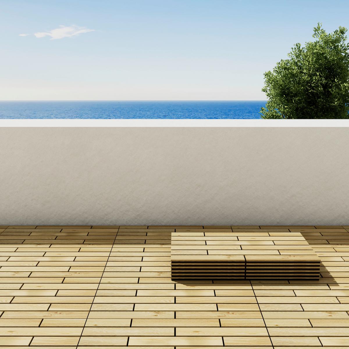 Terrassenfliese Xxl Fliese - Paul, 5er-Set - Akaziefarben, MODERN, Holz/Kunststoff (60/2,4/30cm) - James Wood