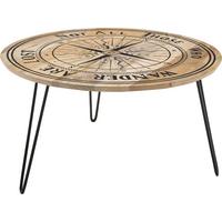 Konferenční stolek NAVIS mangové dřevo - černá/přírodní barvy, Natur, kov/dřevo (70/70/45cm) - Mömax