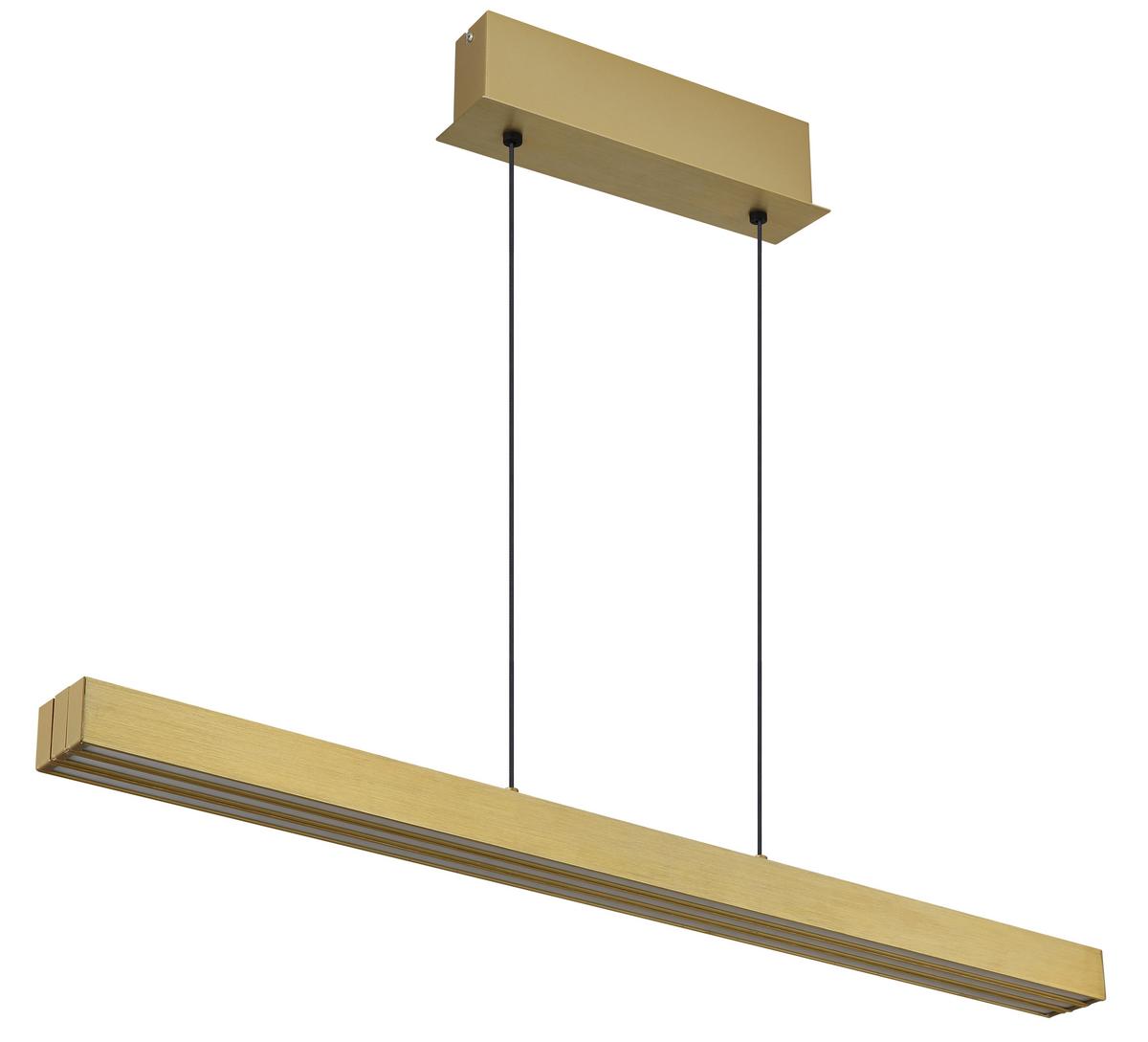 Hochvoltleuchte ca. 150x7,5x150 cm, 230V - Messingfarben/Opal, Design, Kunststoff/Metall (150/7,5/150cm) - Globo