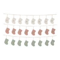 Advetný kalendár SOCKS -PAZ- - pink/jadeitovozelená, Konventionell, textil - Mömax