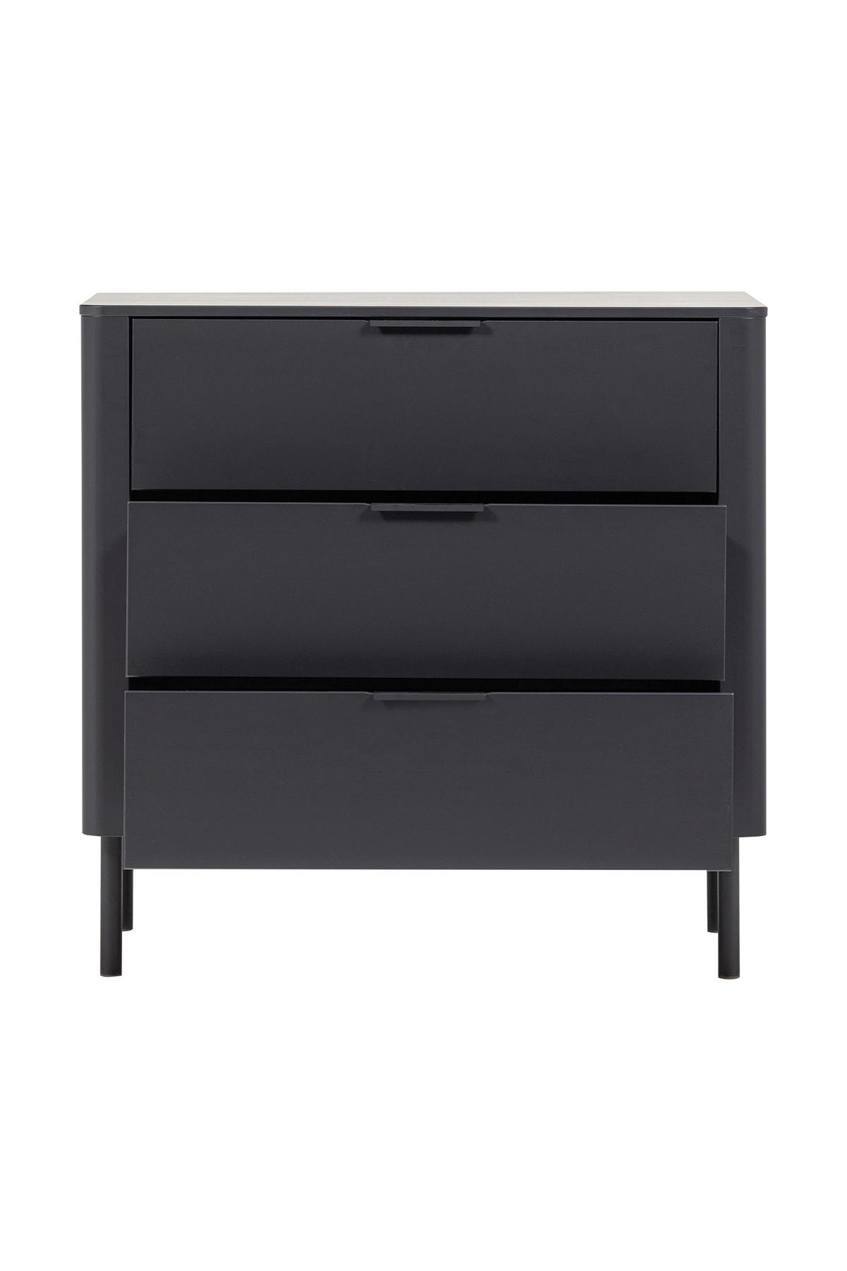 Kommode Gunnar Schwarz B: 94 Cm - Schwarz, Design, Holz (94/93/52cm) - Livetastic