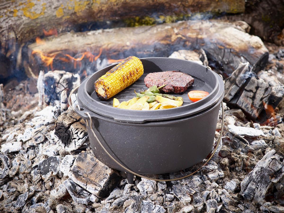 Dutch-Oven-Set Ew-Ge-1225 - Schwarz, Basics, Metall (31,5/31,5/21cm) - Echtwerk