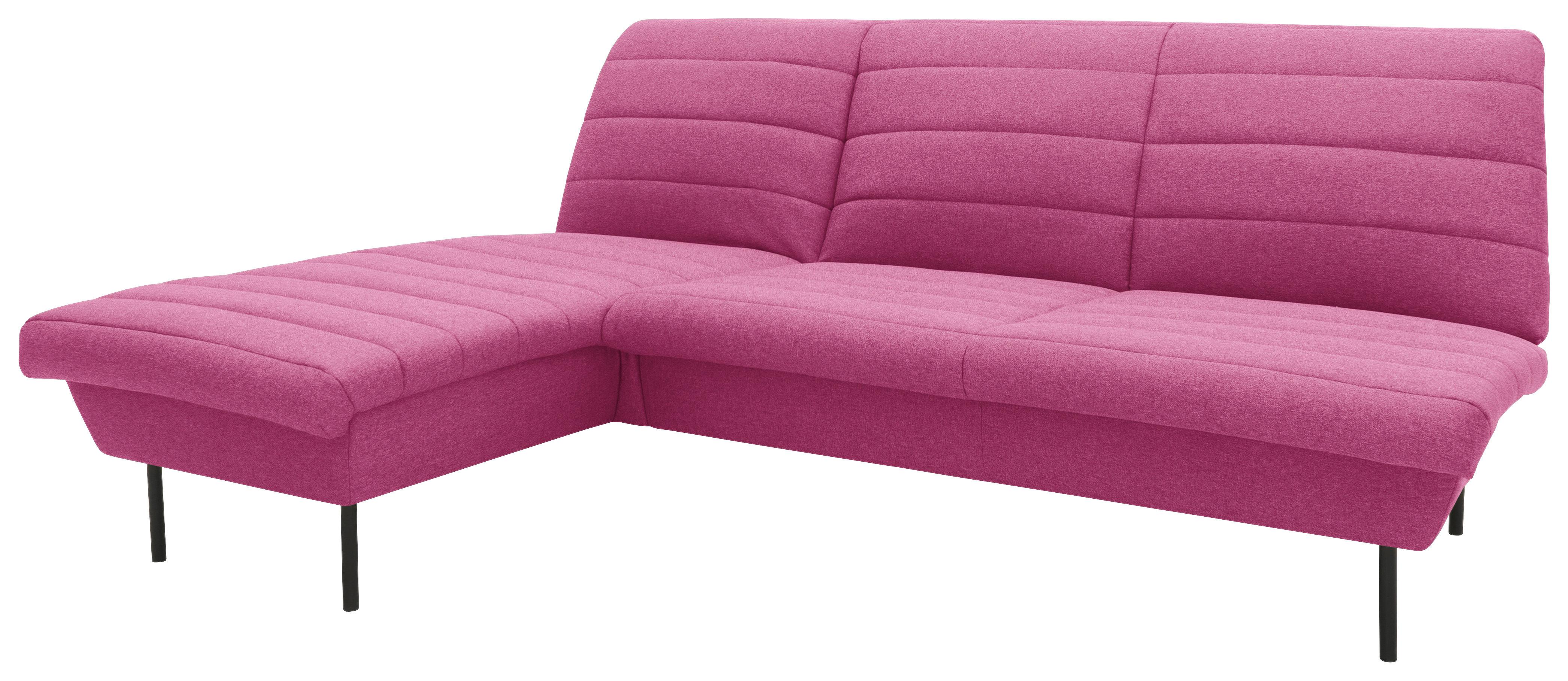 Ecksofa Looks Ix Rosa - Schwarz/Rosa, Design, Textil (168/214cm) - LOOKS by W.Joop