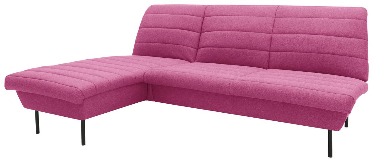 Ecksofa Looks Ix Rosa - Schwarz/Rosa, Design, Textil (168/214cm) - LOOKS by W.Joop