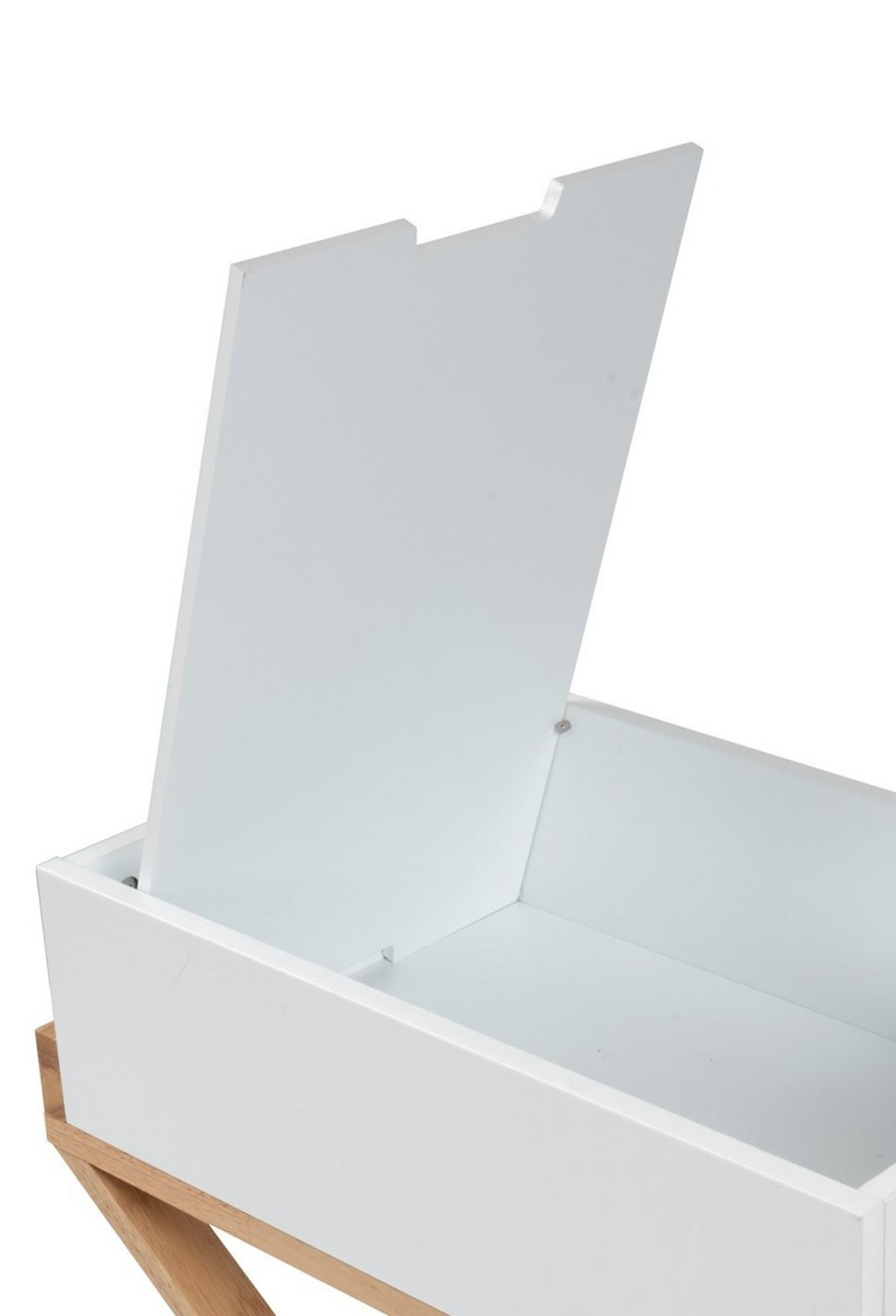 Beistelltisch Valerie Weiß L: 56 Cm - Weiß, Design, Holz/Holzwerkstoff (56/58/34cm) - Kayoom