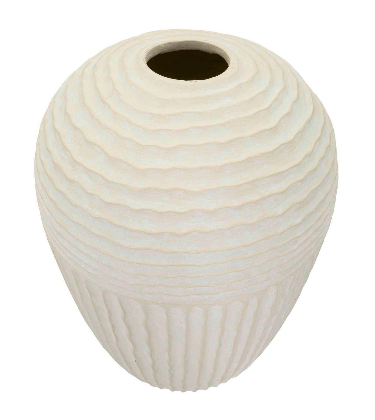 Vase Icicle Pot Creme B: 39 cm - Creme, Basics, Metall (39/56/39cm)