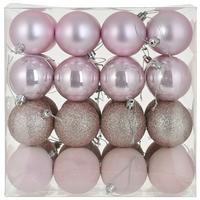 Vianočná guľa 32 ks/ bal - ružová, Konventionell, plast (6cm) - Mömax