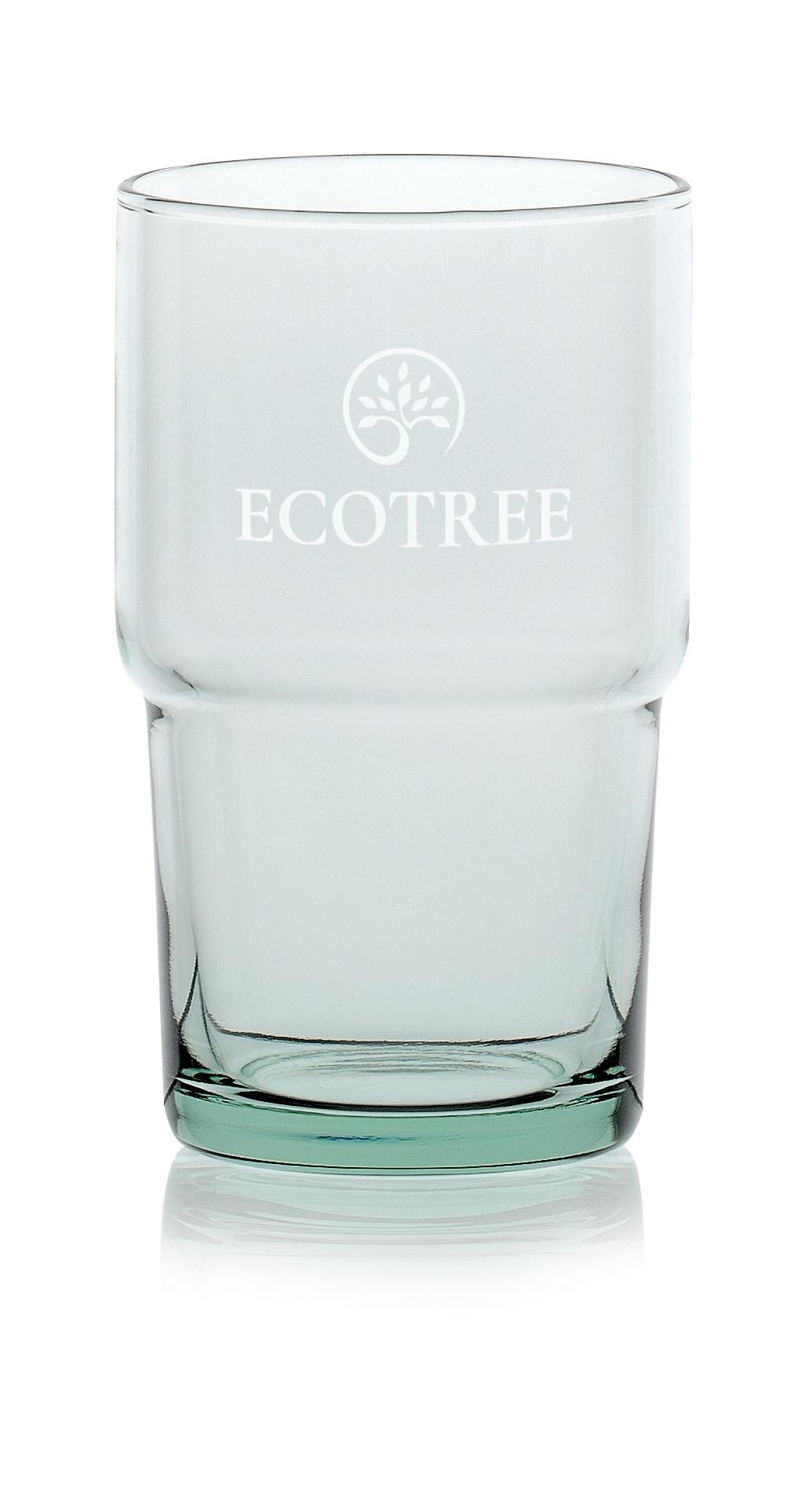 Sklenička Nora, 440ml - průhledné/zelená, Konvenční, sklo (8/13,2cm) - ecoTree