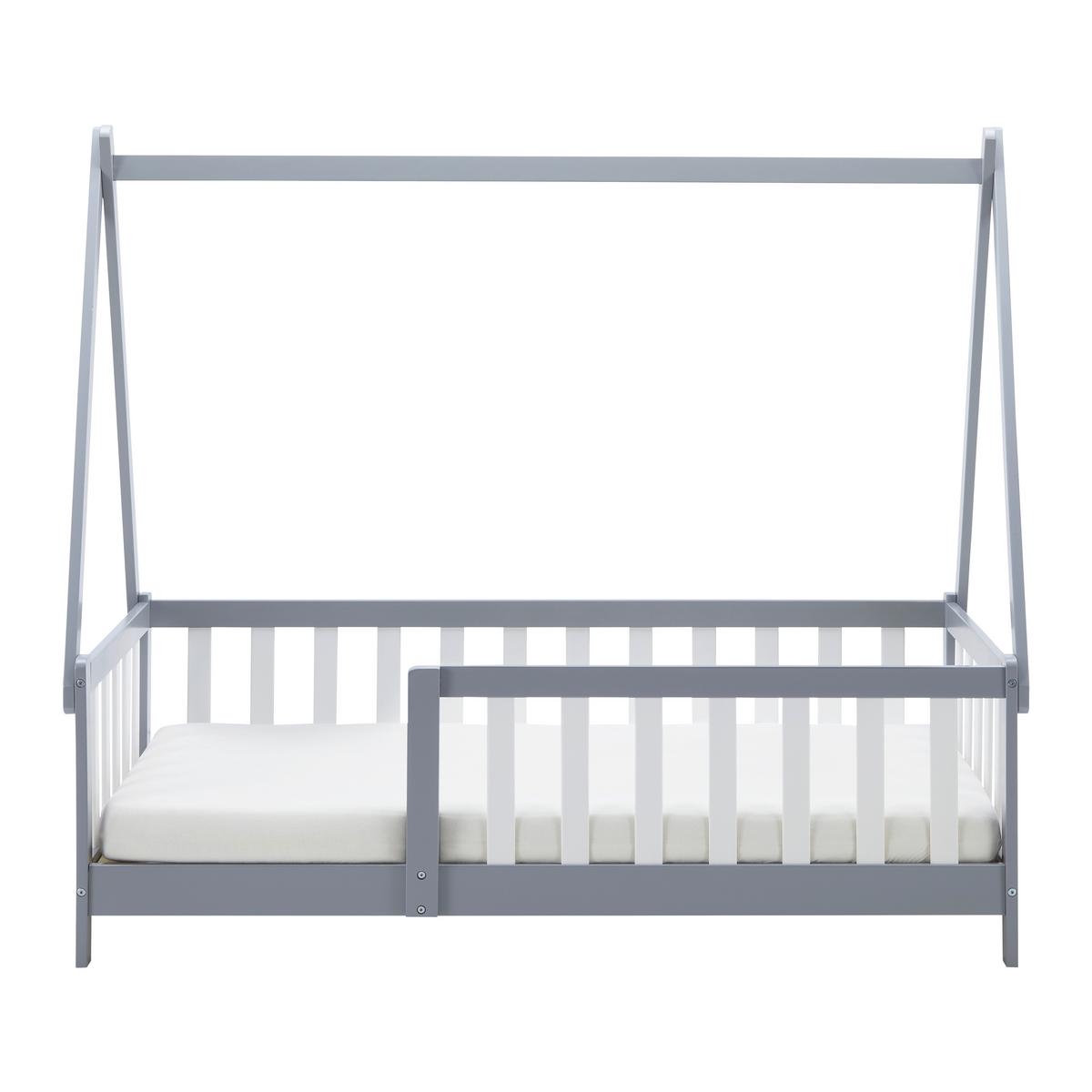 Postel pro děti ADELIA 140x70 cm - šedá/bílá, Moderní, dřevo (70/140cm) - Bessagi Home