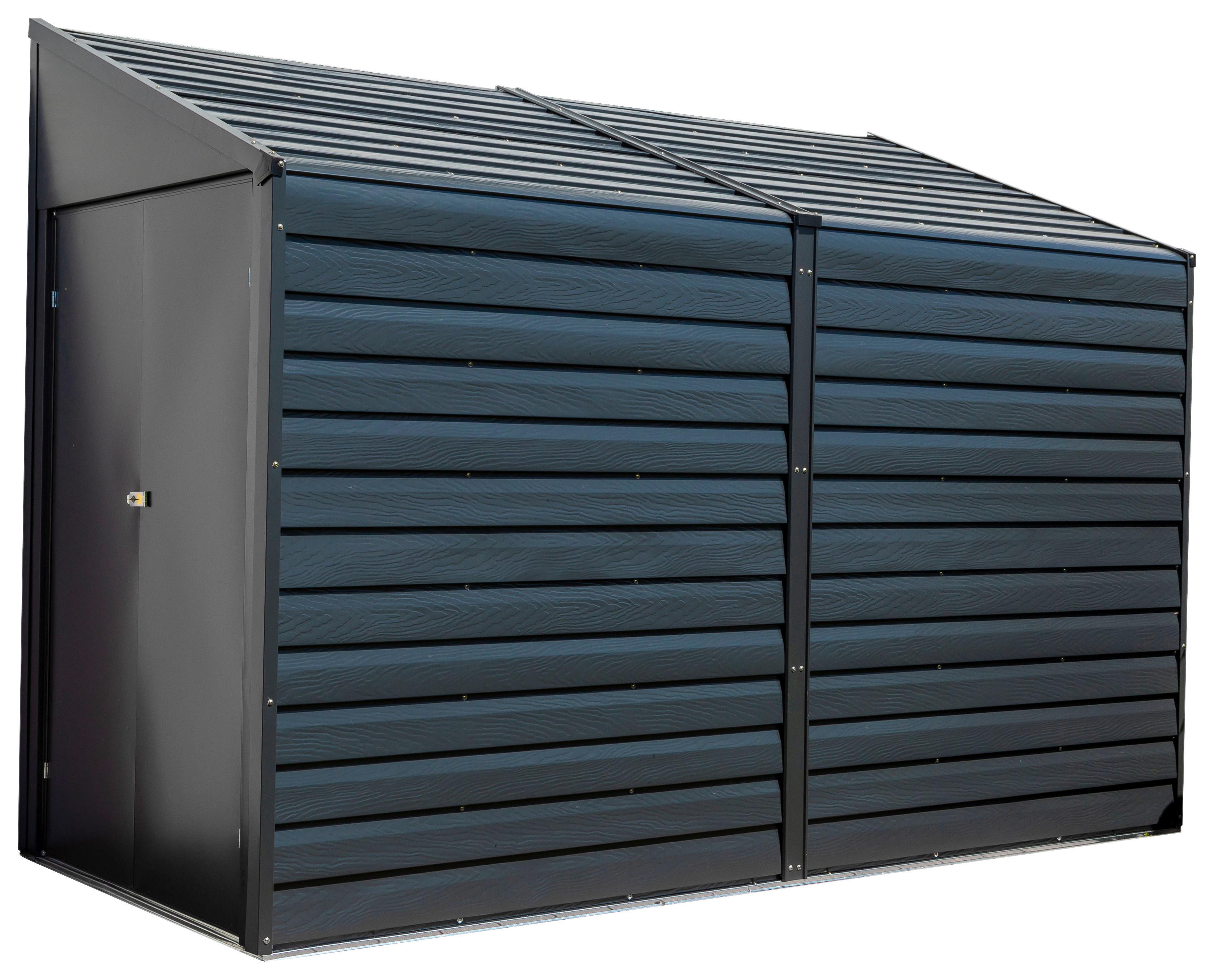 Gerätehaus mit Pultdach 295x208x124 cm - Grau, Basics (295/208/124cm)