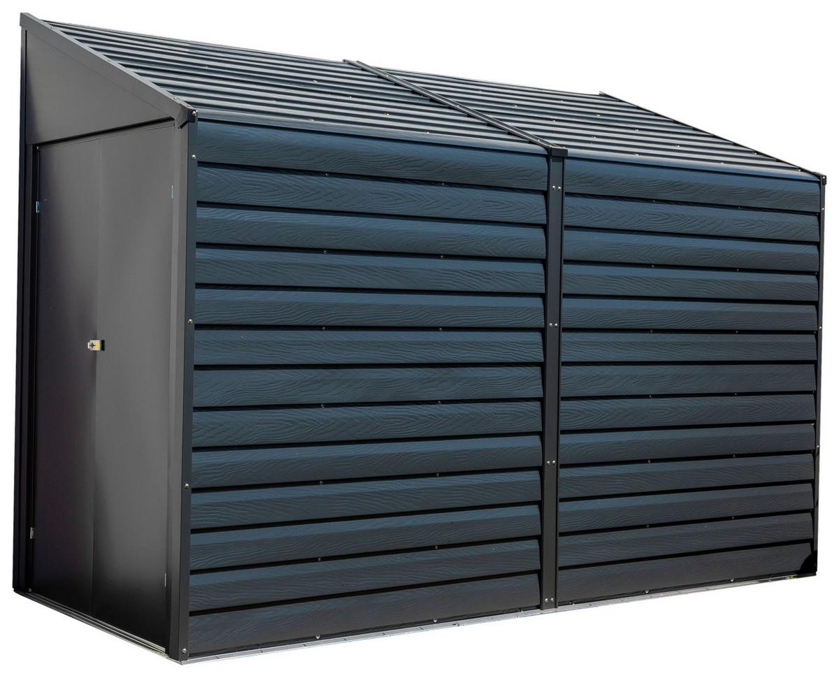 Gerätehaus Mit Pultdach 295x208x124 Cm - Grau, Basics (295/208/124cm)