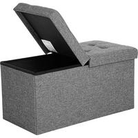 Sitzbox Grau B: 76 Cm - Grau, Basics, Holzwerkstoff/Textil (76/38/38cm)