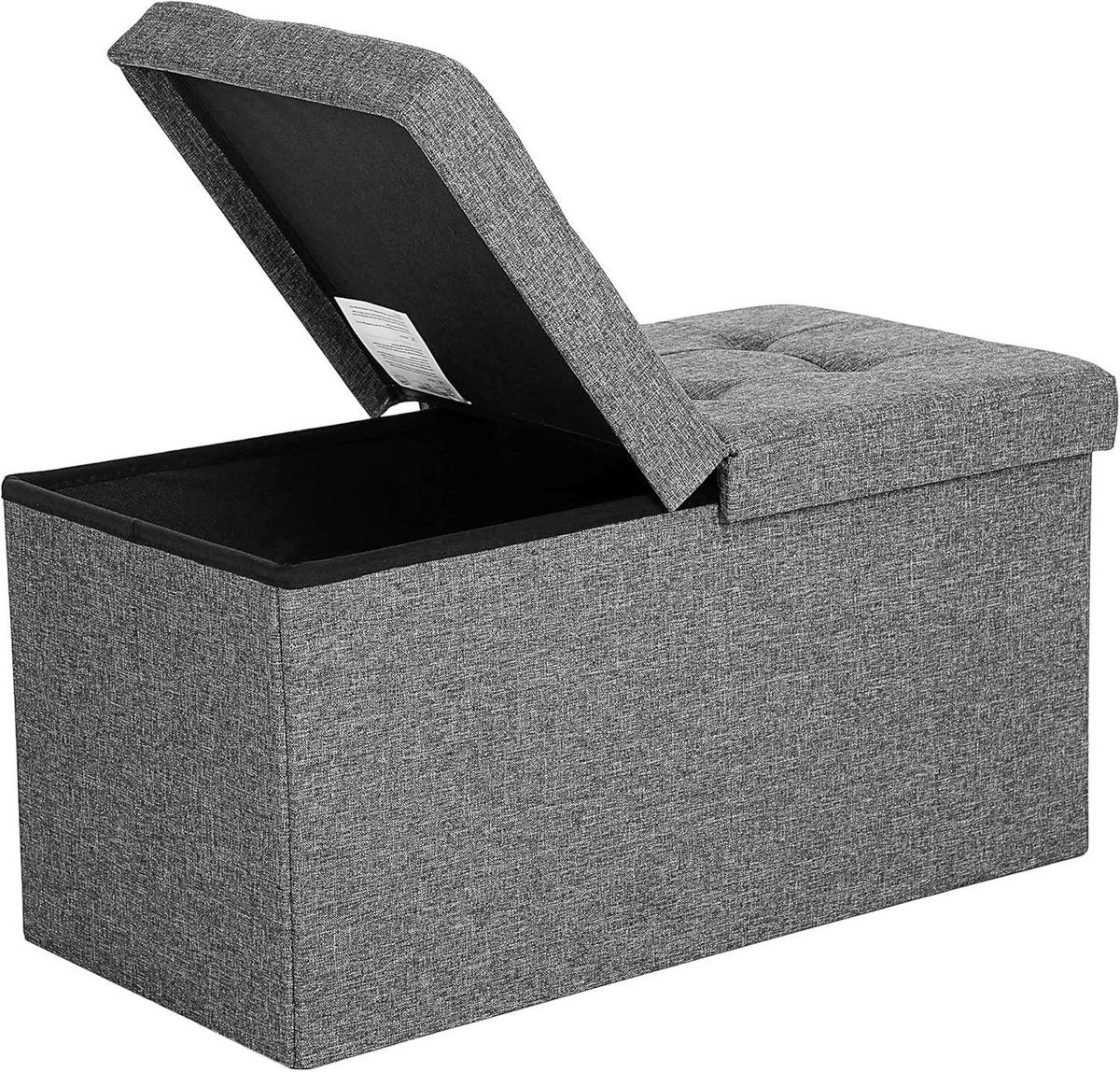 Sitzbox Grau B: 76 Cm - Grau, Basics, Holzwerkstoff/Textil (76/38/38cm)