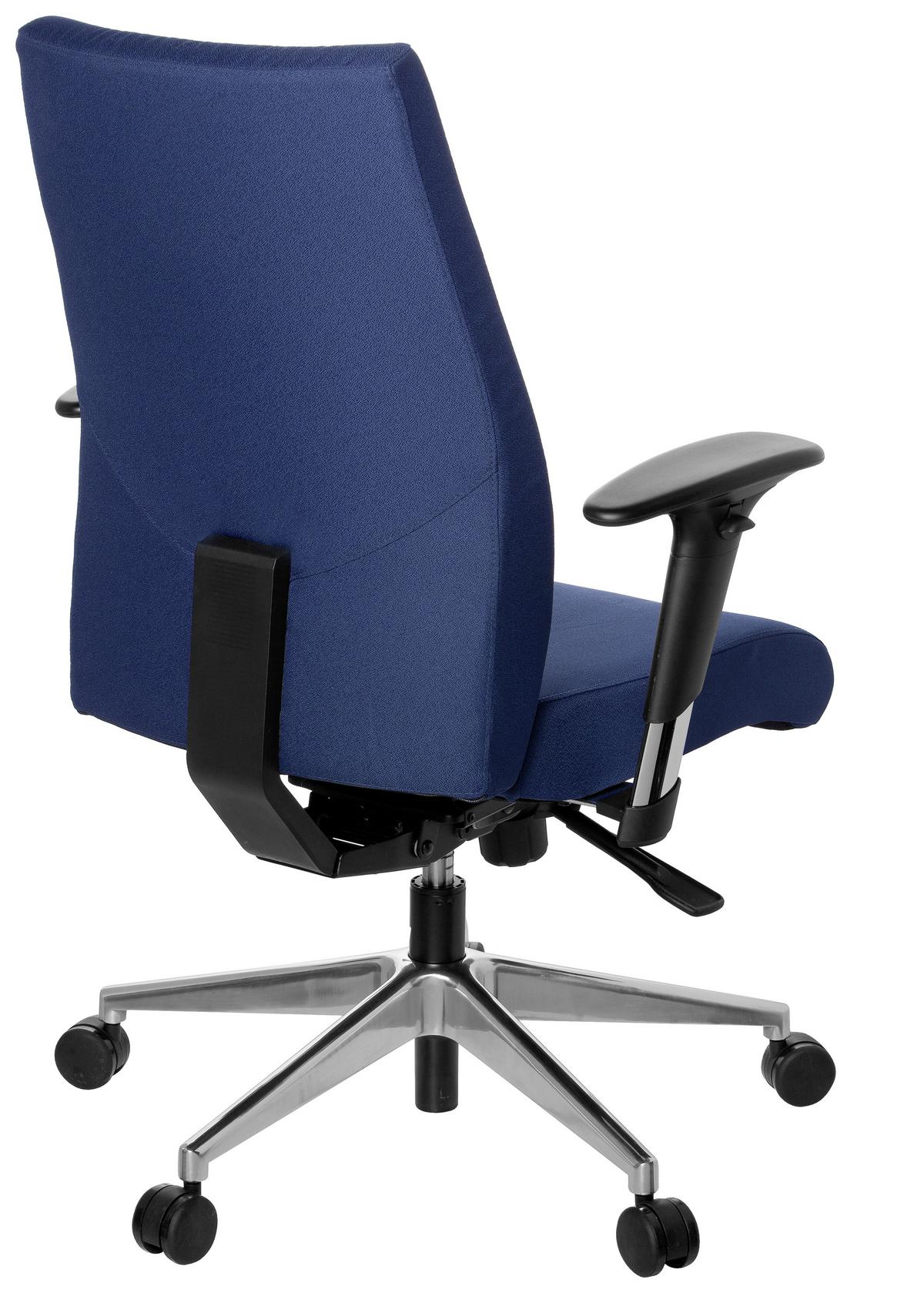 Drehstuhl Pro-Tec 250 Dunkelblau - Alufarben/Schwarz, MODERN, Kunststoff/Textil (57/116/51cm) - MID.YOU
