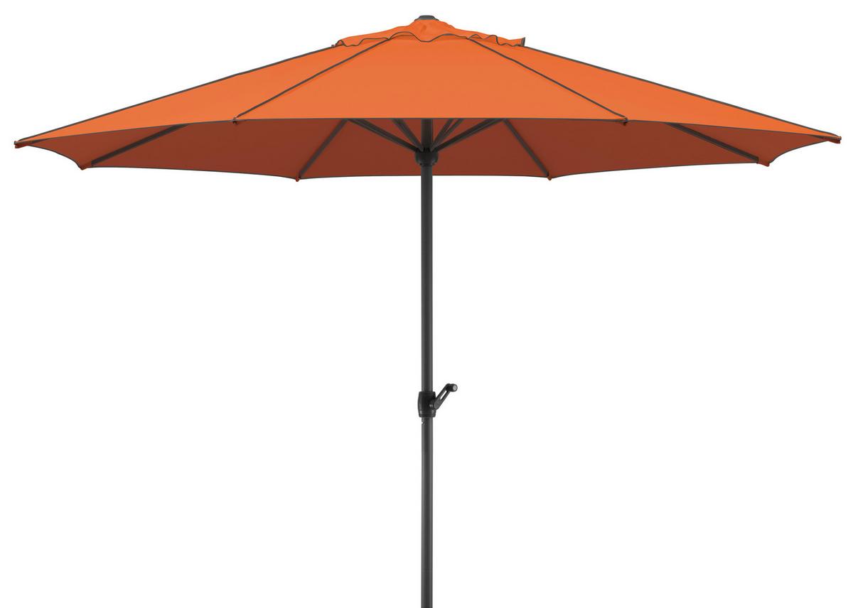 Sonnenschirm Adria BxHxT: 350x275x350 cm Terracotta - Anthrazit/Terracotta, Basics, Textil/Metall (350/275cm) - Schneider