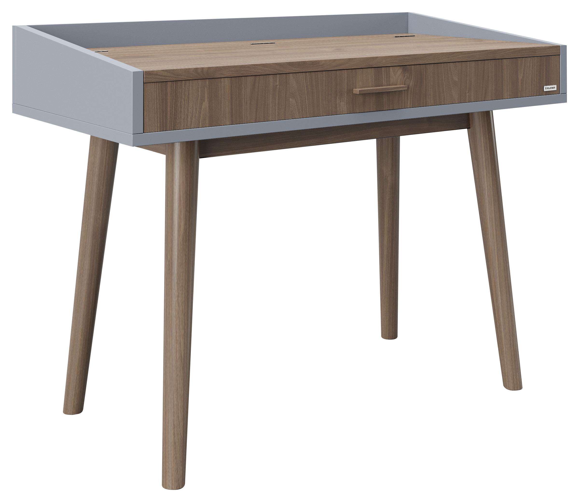 Schminktisch Henriette Nussbaumfarben B: 100 Cm - Nussbaumfarben, KONVENTIONELL, Holzwerkstoff (100/75/50cm) - Playboy
