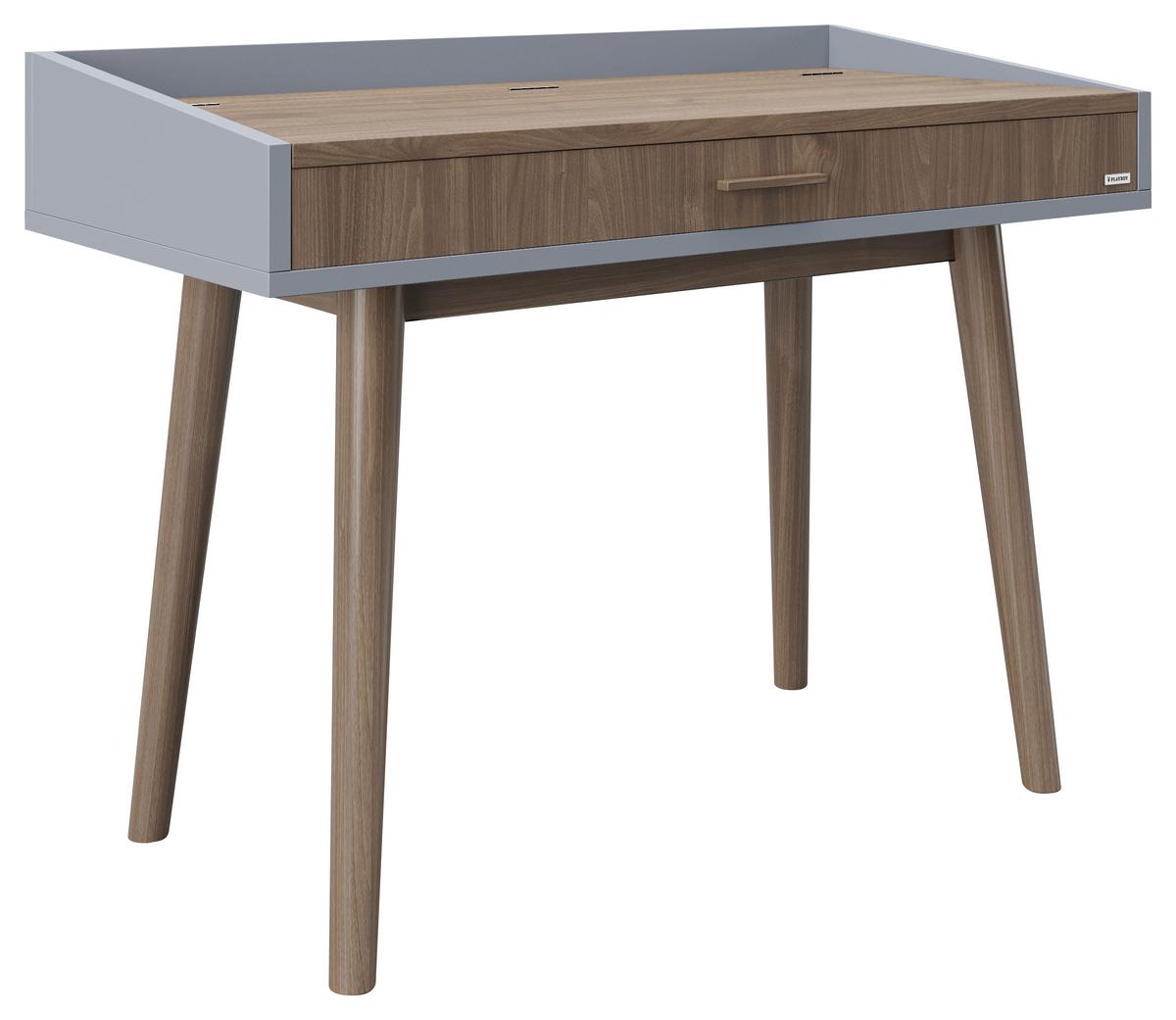 Schminktisch Henriette Nussbaumfarben B: 100 cm - Nussbaumfarben, KONVENTIONELL, Holzwerkstoff (100/75/50cm) - Playboy