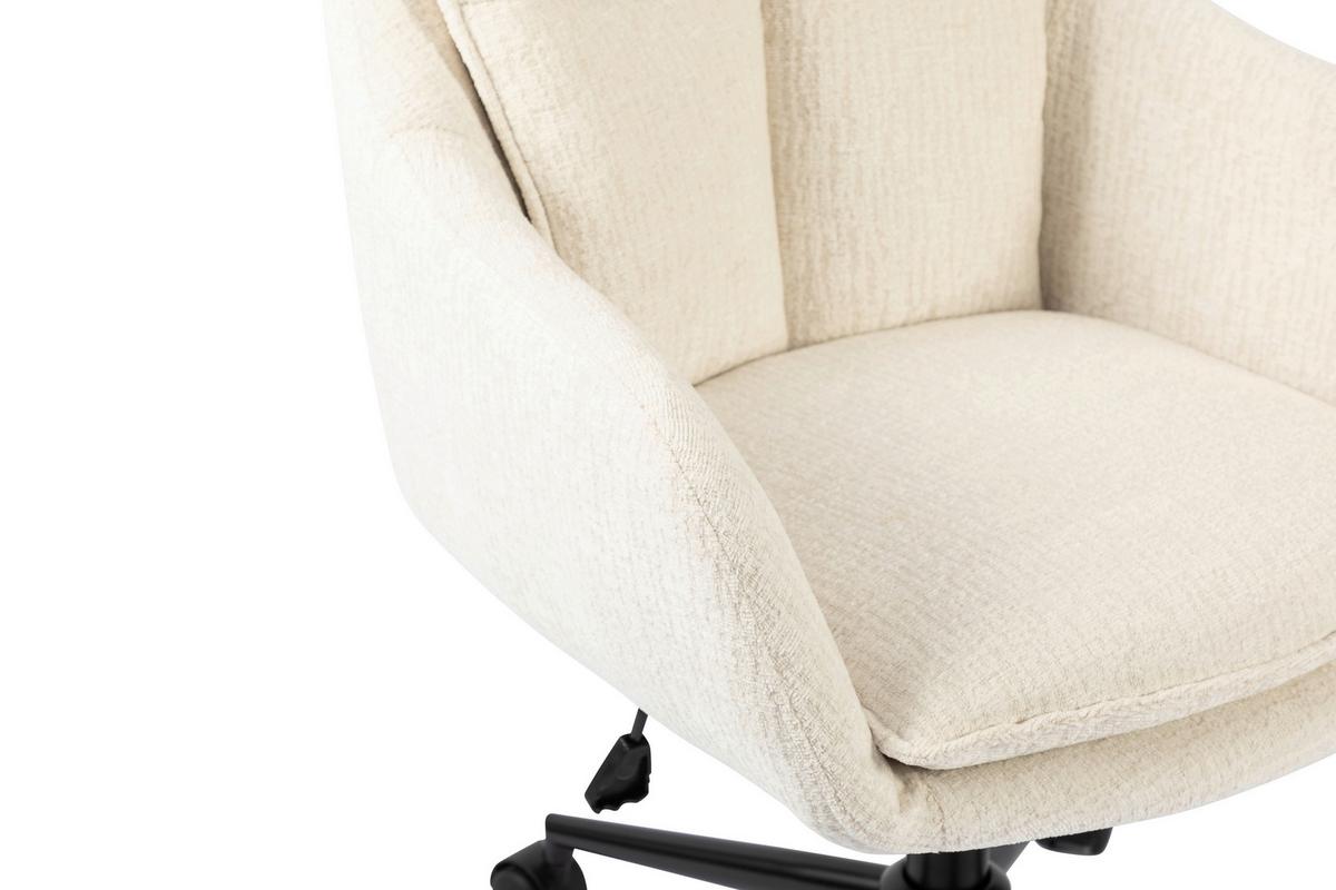 Drehstuhl Siena Beige B: 58 cm - Beige/Schwarz, MODERN, Kunststoff/Textil (58/85-93/58cm) - MID.YOU