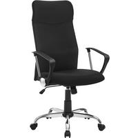 Bürostuhl Mit Armlehnen Schwarz, Bis 120 Kg - Chromfarben/Schwarz, Basics, Kunststoff/Textil (63/110-120/63cm) - Boxxx