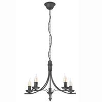 Kronleuchter 44101 Lucy - Schwarz Hochglanz, KONVENTIONELL, Metall (58/100cm)