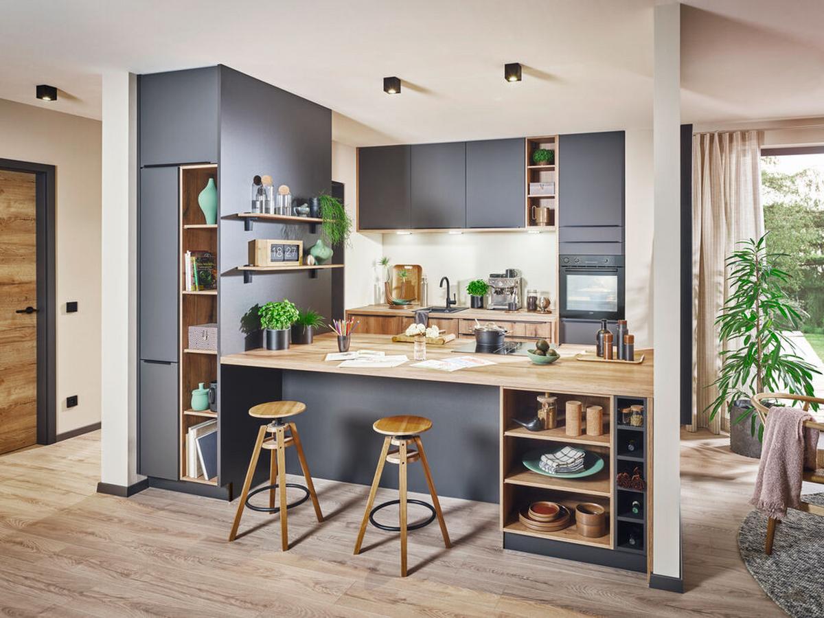 Einbauküchen Pn 210 Frei Planbar Modernes Design - Holzwerkstoff - Pino