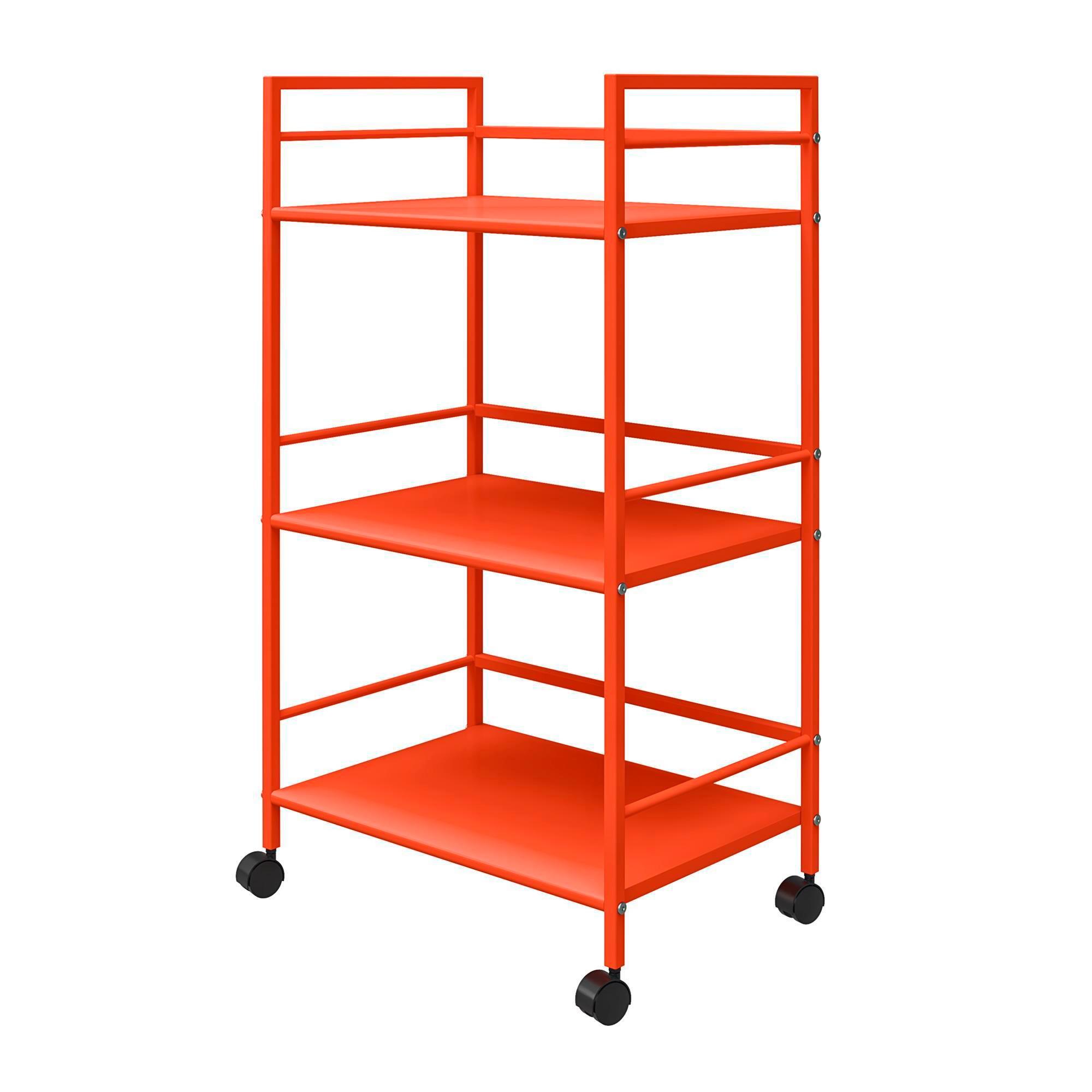 Servierwagen Cache Orange B: 43 cm - Orange, Design, Kunststoff/Metall (43/77/29cm) - MID.YOU