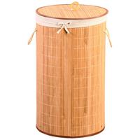 Wäschesammler Wäschesammler Bambus - Creme/Naturfarben, Basics, Holz/Textil (35/60/35cm) - Kesper