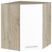 Felső Sarokszekrény Corina - tölgyfa színű/fehér (60/72,4/34,6cm)