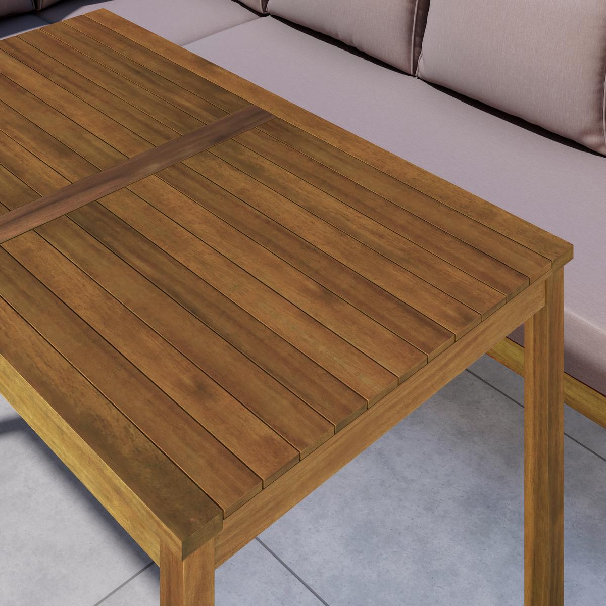 TERASOVÁ SEDACÍ SOUPRAVA NICO - barvy akácie/béžová, Natur, dřevo (226/65/173cm) - Mömax