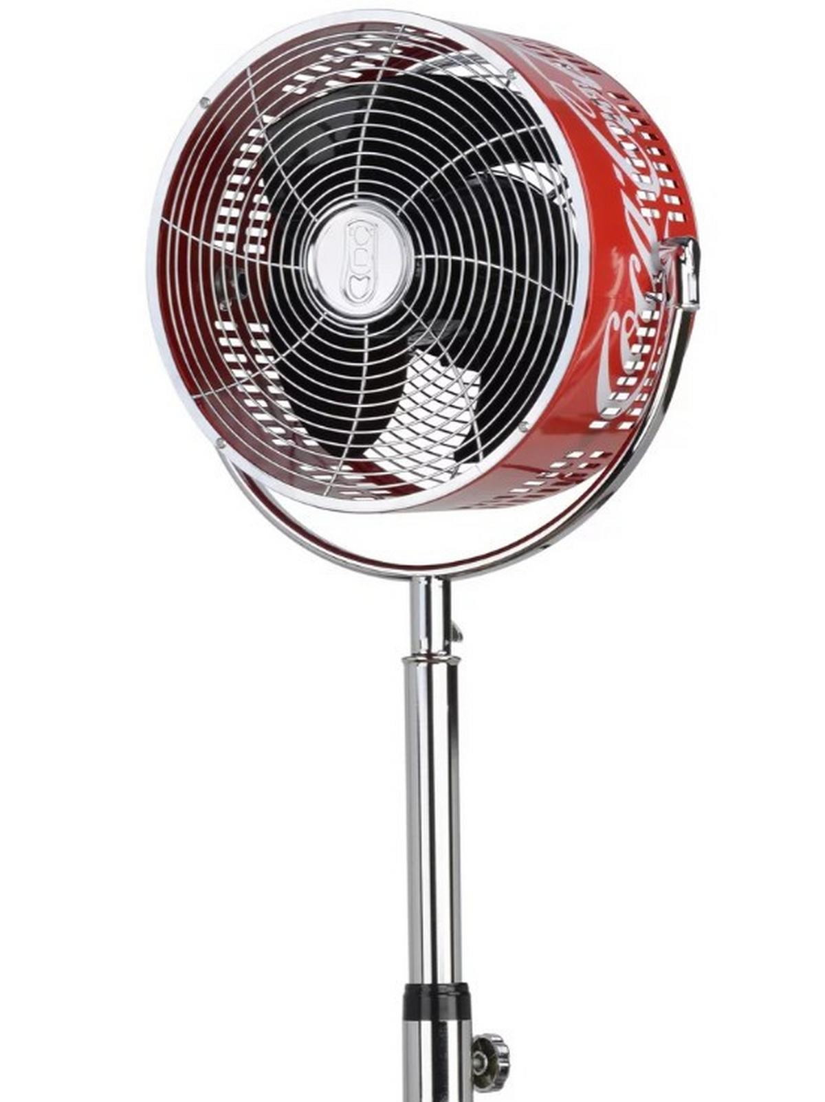 Standventilator 74 W Coolfan XL Coca Cola Look 3 Stufen - Rot/Schwarz, Basics, Holz/Metall (70/135/70cm)