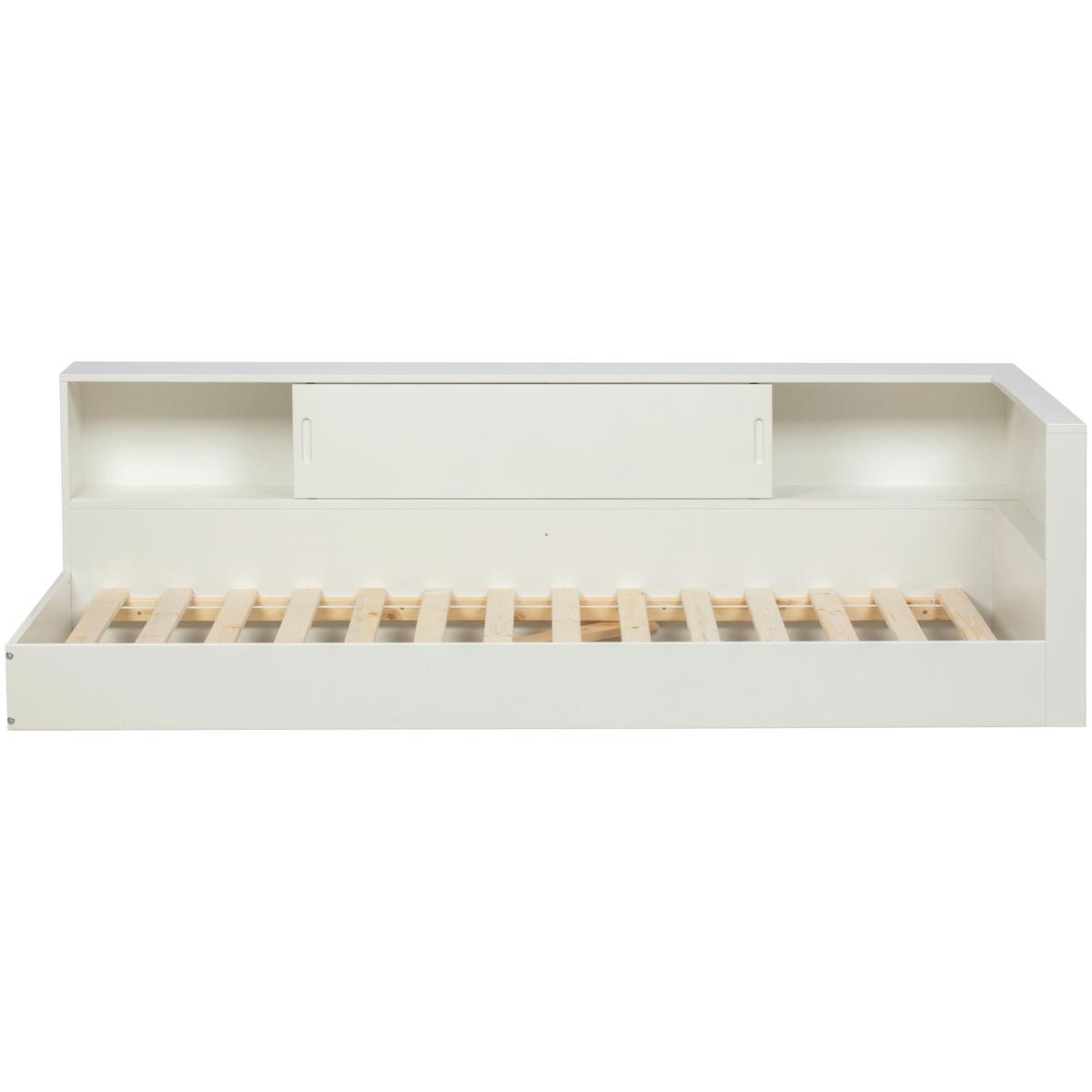 Bett Connect für Lattenrost Geeignet, Weiß 90x200 cm - Weiß, Design, Holz (90/200cm) - Livetastic