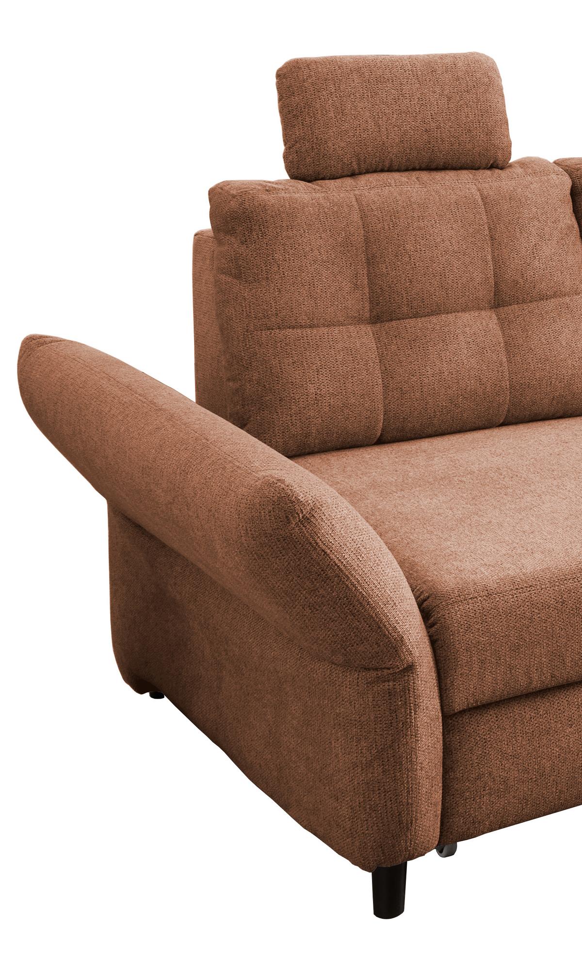 Ecksofa Brizzini Koralle S: 250-280x176 cm - Koralle/Beige, MODERN, Textil (250-280/176cm) - Livetastic