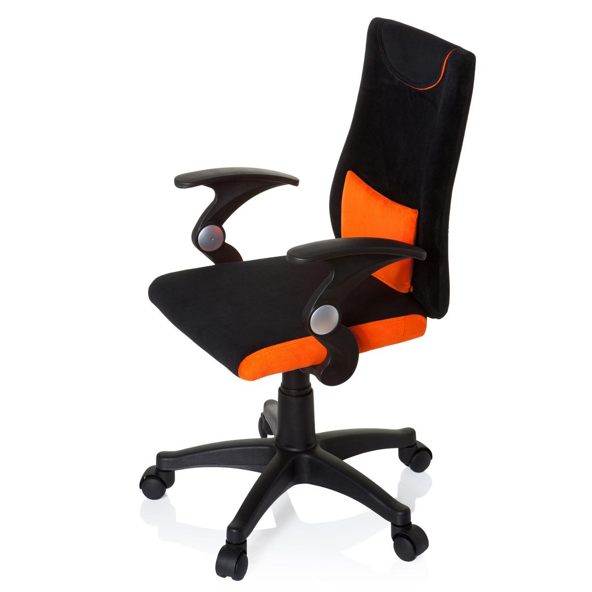 Jugenddrehstuhl Kiddy Pro Al Orange/schwarz - Schwarz/Orange, Basics, Kunststoff (50/87-97/40cm) - MID.YOU