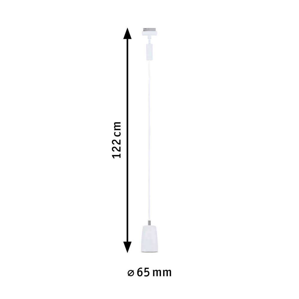 Schienensystem-Hängeleuchte 95626 Urail Cover Sw - Basics (6,5/122cm) - Paulmann