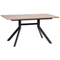 Esstisch Jax Eiche Artisan L: 150-190 cm - Schwarz/Eiche Artisan, MODERN, Holzwerkstoff/Metall (150/190/90/76cm) - Livetastic