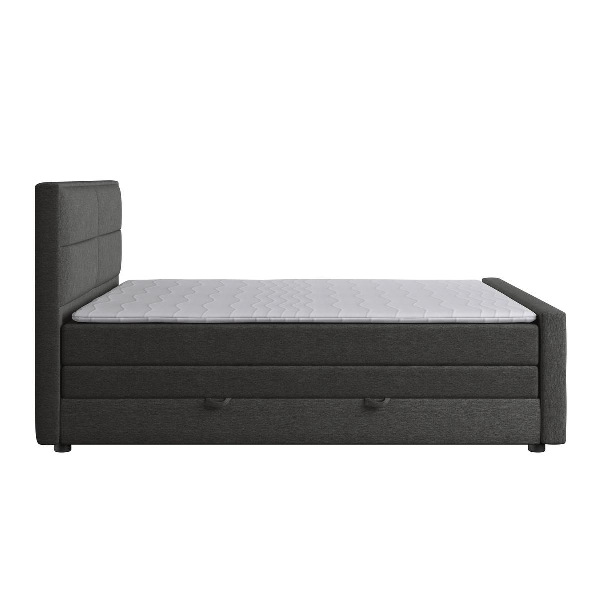 Boxspringbett Palermo 180x200 cm Anthrazit - Anthrazit, MODERN, Holz/Kunststoff (180/200cm) - MID.YOU
