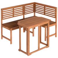 Gartengarnitur 2-Tlg. Echtholz Gartenset - Naturfarben, KONVENTIONELL, Holz - Gardenson
