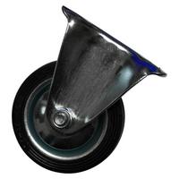 Lenkrollen Möbel aus Stahl und Gummi 1 Stk., Universalrollen - Silberfarben/Schwarz, Basics, Metall (7,5cm)