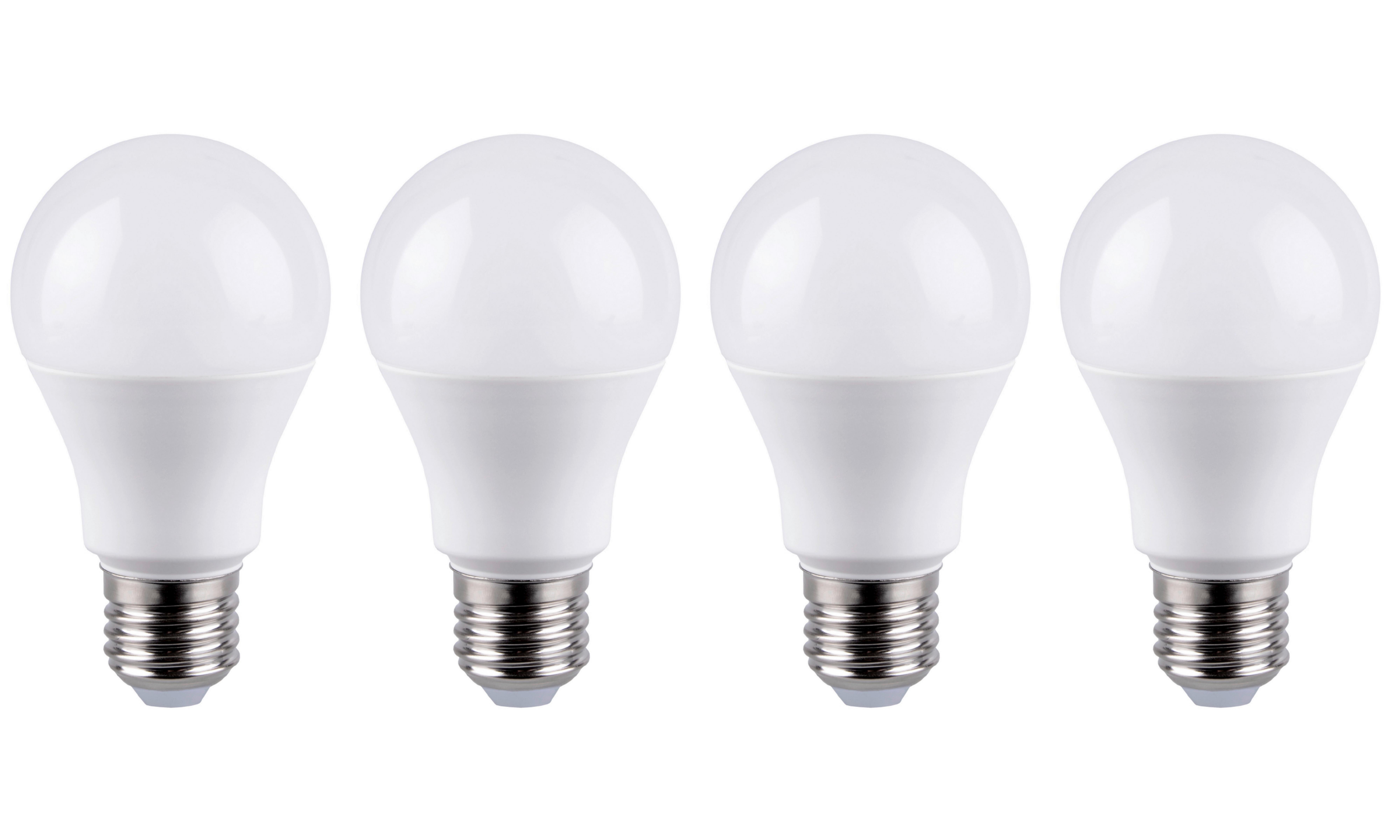 LED-žiarovka Multi, max.9 Watt, E27, 4Ks - biela, plast (6/10,8cm) - Mömax