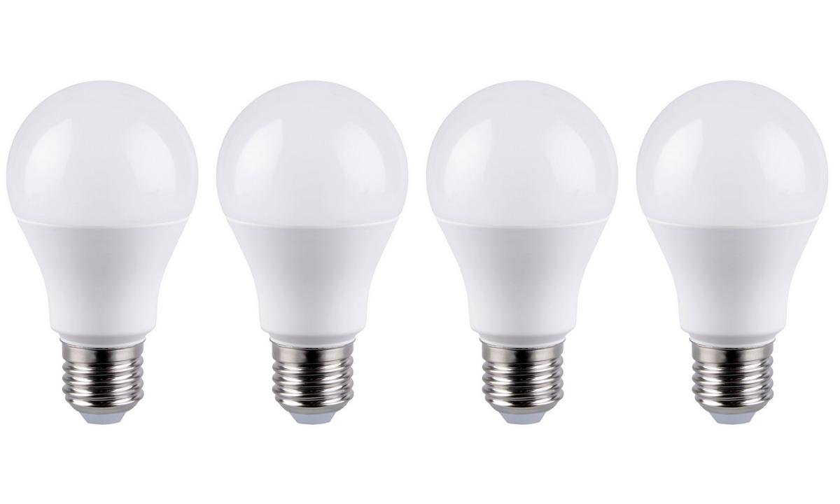 LED-žárovka Multi, max.9 Watt, E27, 4Ks - bílá, plast (6/10,8cm) - Mömax