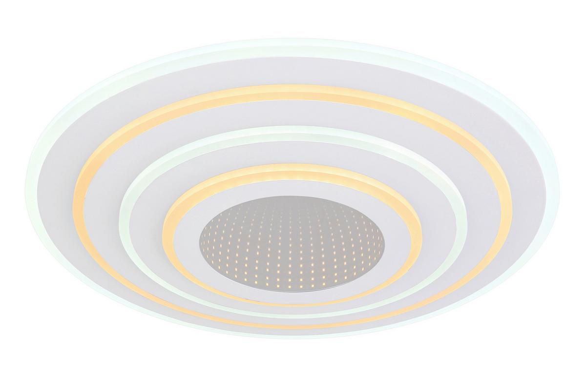 Led-deckenleuchte Claire Ø 42 Cm Mit Farbwechsler - Weiß, MODERN, Kunststoff/Metall (42/6,7cm) - Luca Bessoni