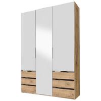 ŠATNÍ SKŘÍŇ LEVEL 36 A - bílá/barvy dubu, Konvenční, kov/kompozitní dřevo (150/236/58cm)
