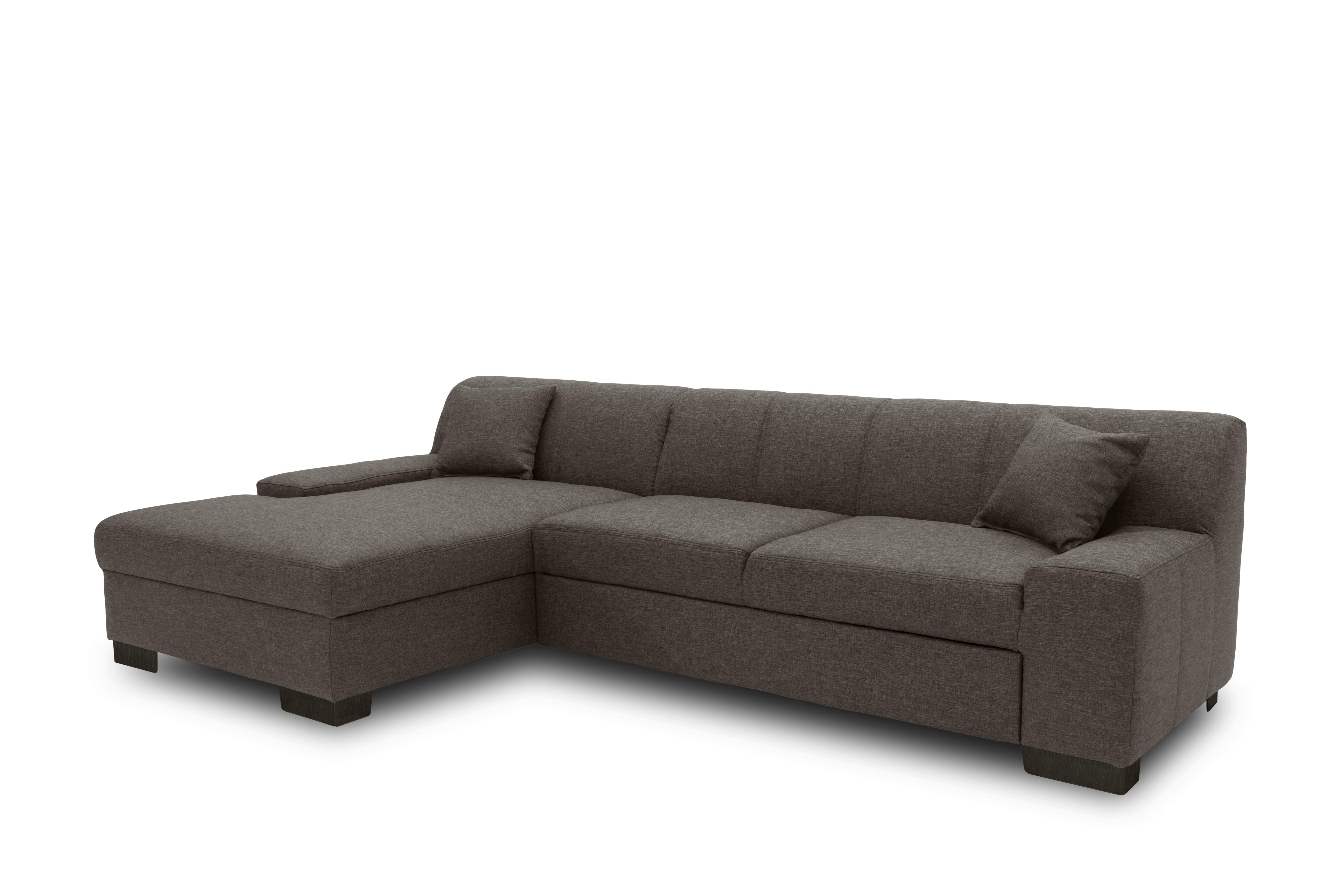 Ecksofa Norma Grau Webstoff - Wengefarben/Grau, Design, Textil (153/268cm) - MID.YOU