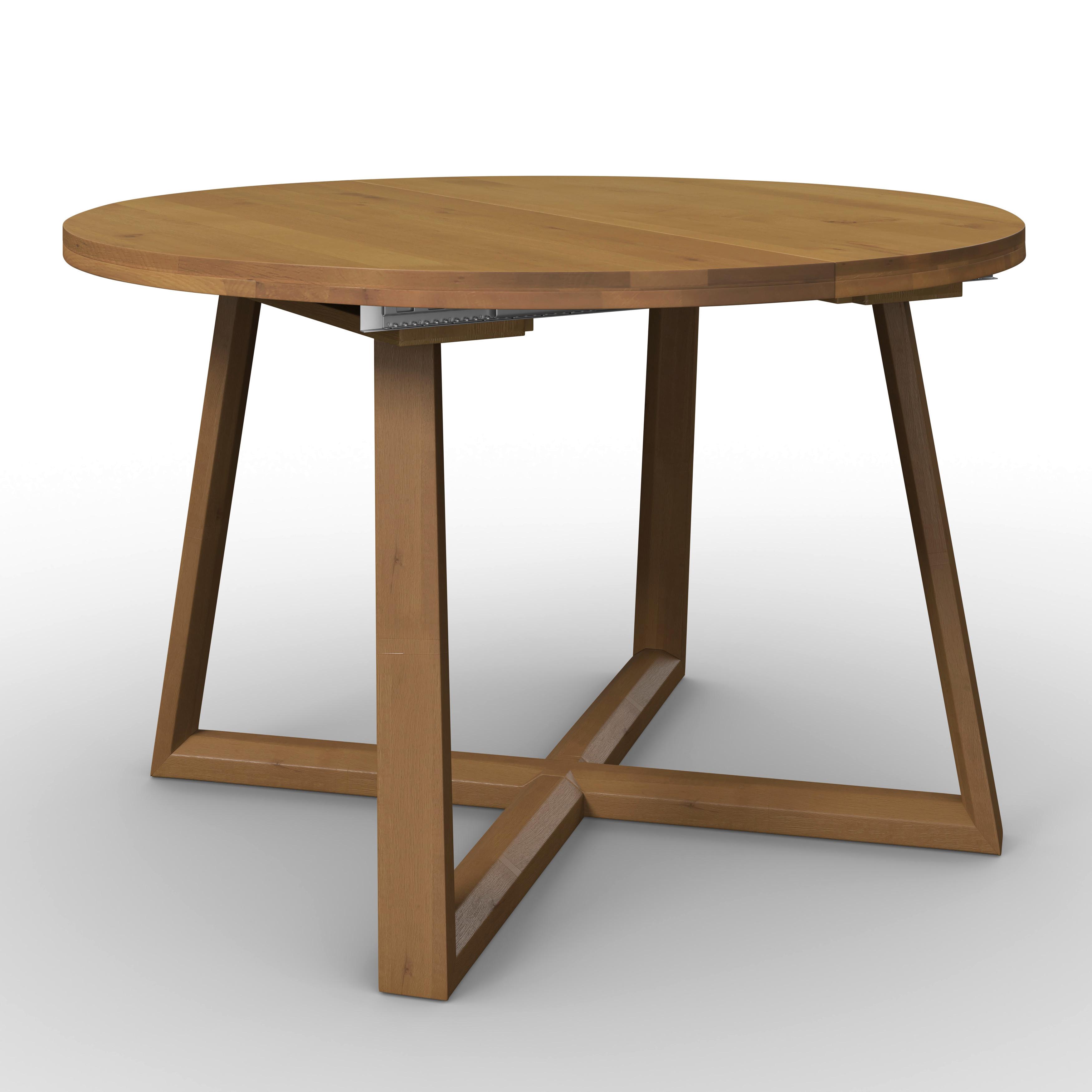 Výsuvný jídelní stůl Miley, š: 120-160 cm - barvy dubu, Moderní, dřevo (120-160/120/76cm) - Bessagi Home